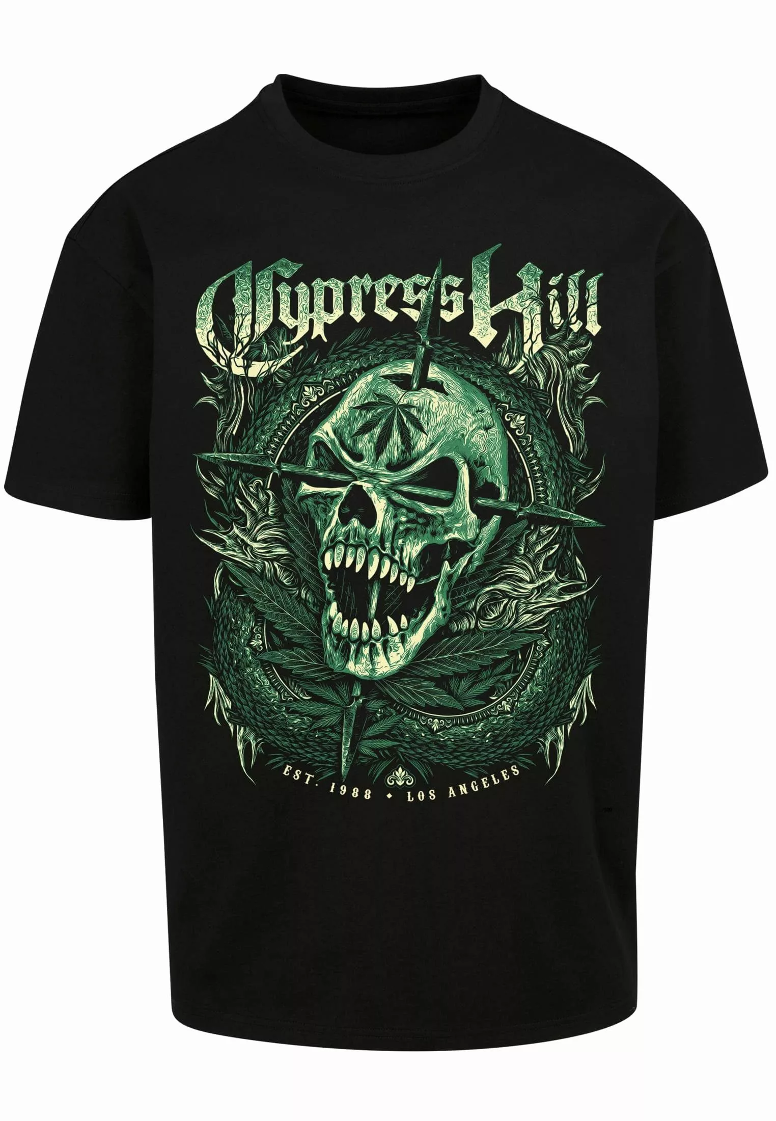 MisterTee Kurzarmshirt Herren Cypress Hill Skull günstig online kaufen