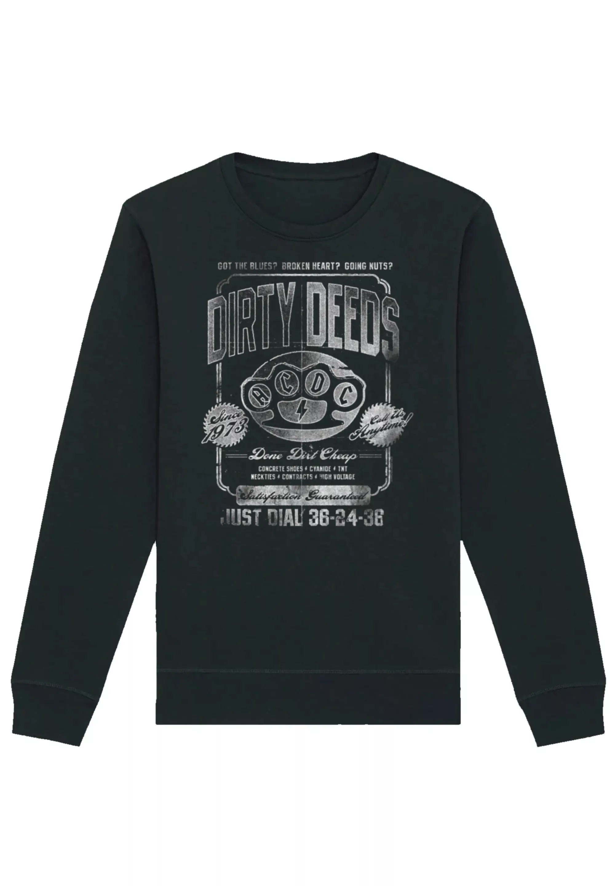 F4NT4STIC Sweatshirt "AC/DC Dirty Deeds Done Cheap Just Dial", Premium Qual günstig online kaufen