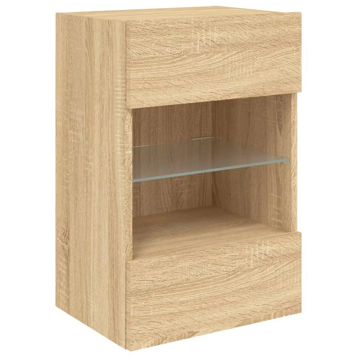 vidaXL TV-Schrank TV-Wandschrank mit LED-Leuchten Sonoma-Eiche 40x30x60,5 c günstig online kaufen