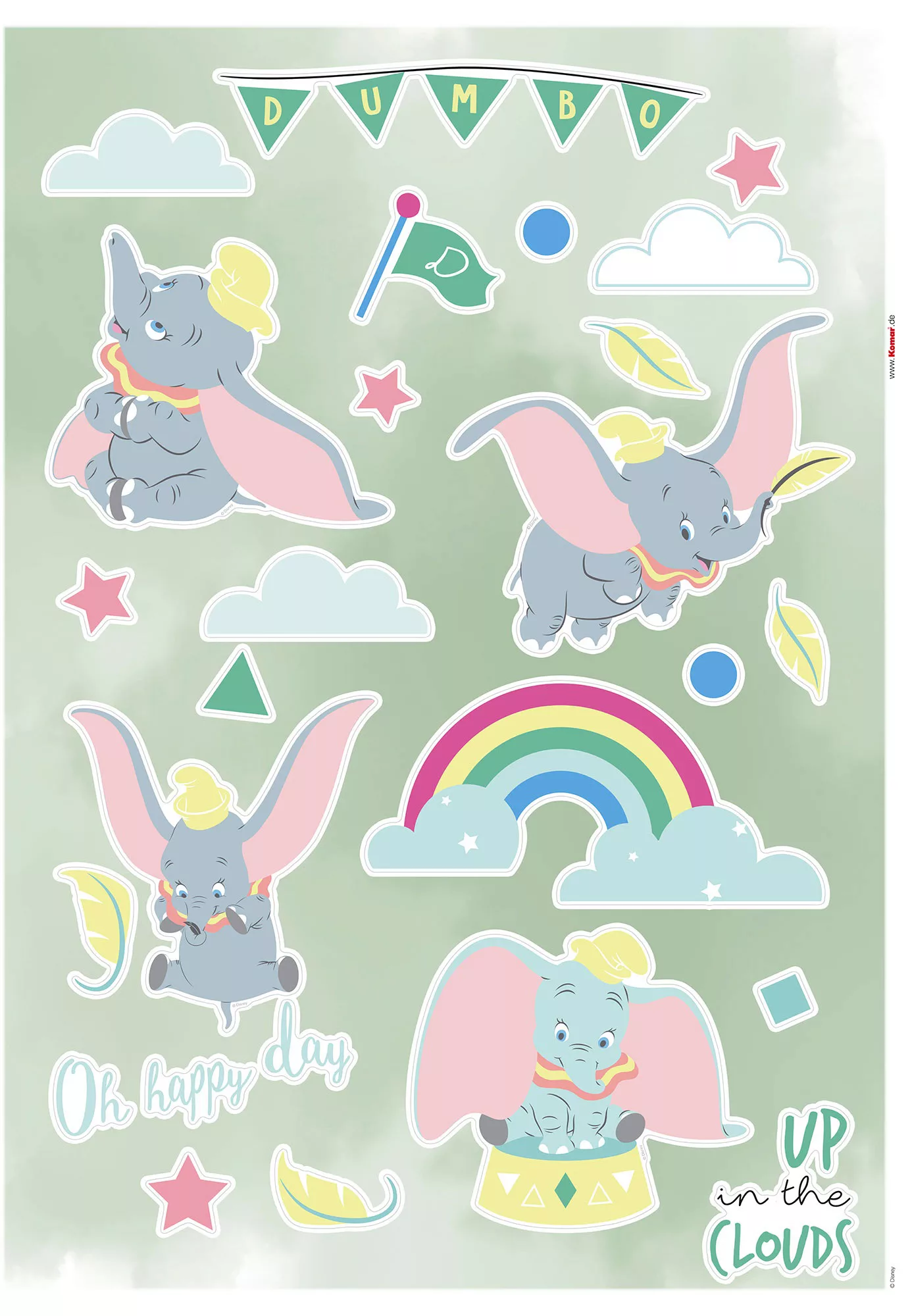 Komar Wandtattoo Dumbo Daydream Disney Dumbo Daydream B/L: ca. 50x70 cm günstig online kaufen