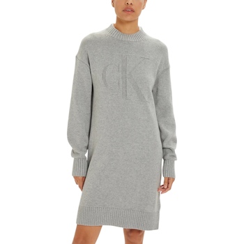 Calvin Klein Jeans Sweatkleid "CK INTARSIA LOOSE SWEATER DRESS", mit Logost günstig online kaufen