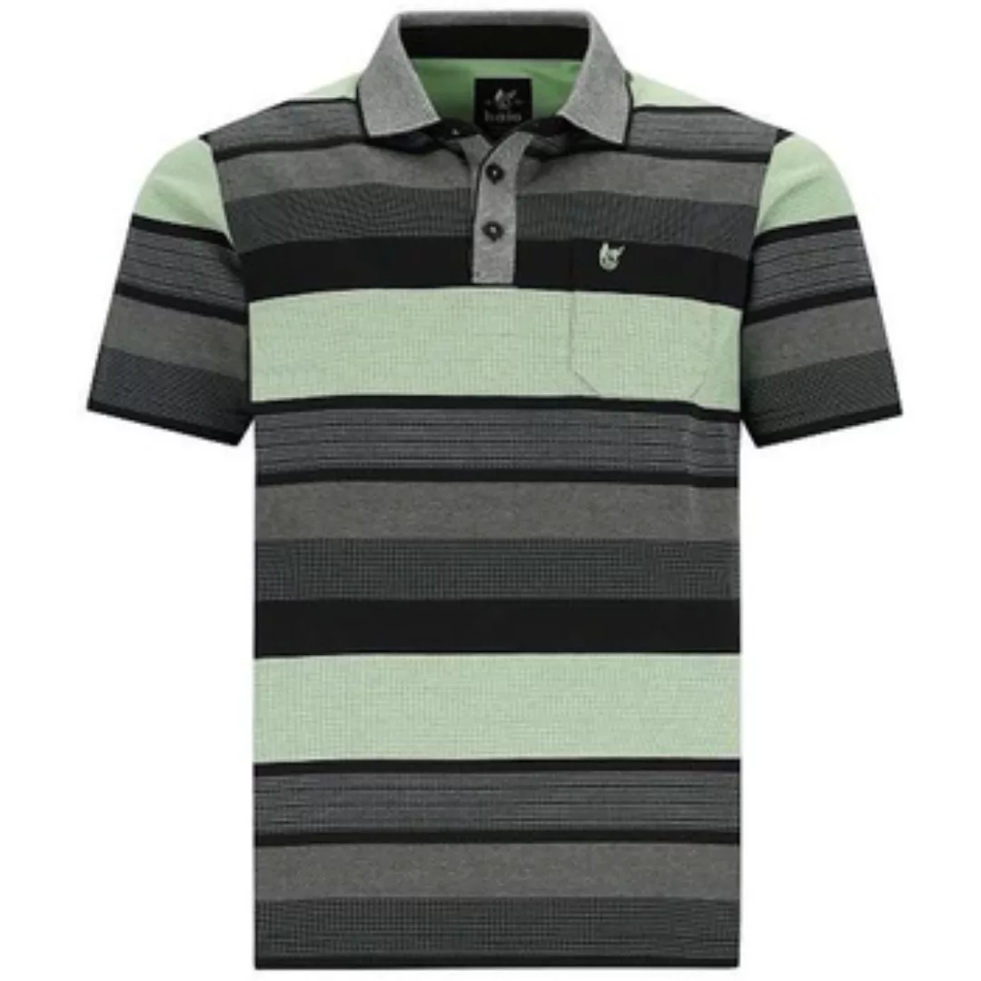 Hajo Poloshirt Poloshirt in Streifen-Jacquard-Mix günstig online kaufen