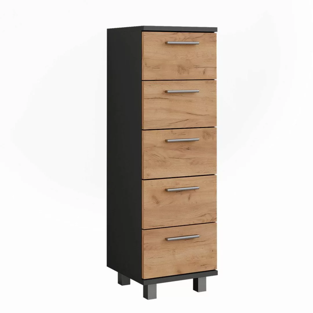 Vicco Midischrank Ilias, Anthrazit/Goldkraft Eiche, 30.2 günstig online kaufen