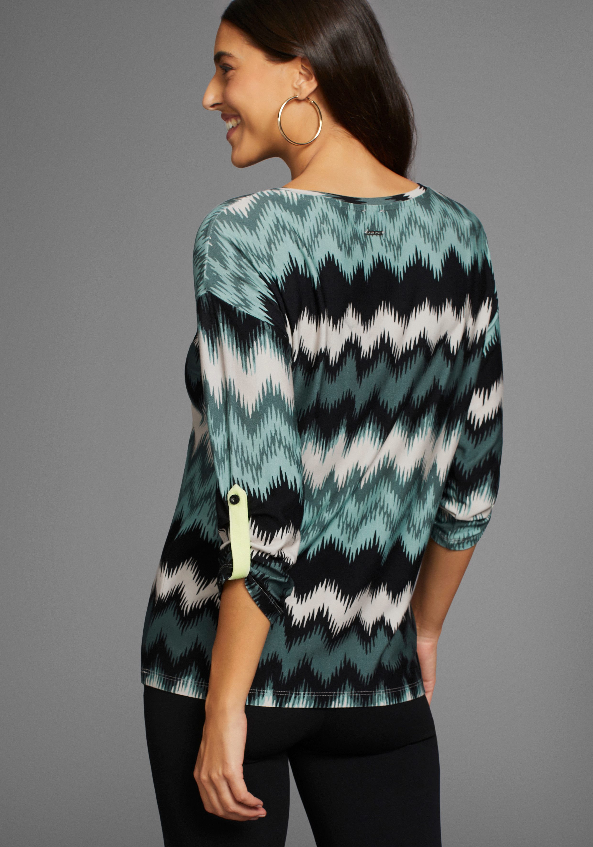 Laura Scott 3/4-Arm-Shirt mit Allover-Print günstig online kaufen