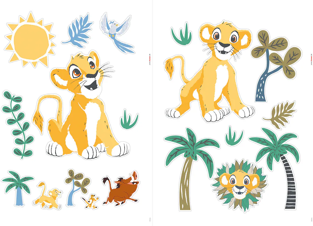 Komar Wandtattoo »Wandtattoo - Lion King Faraway Oasis - Größe 50 x 70 cm, günstig online kaufen