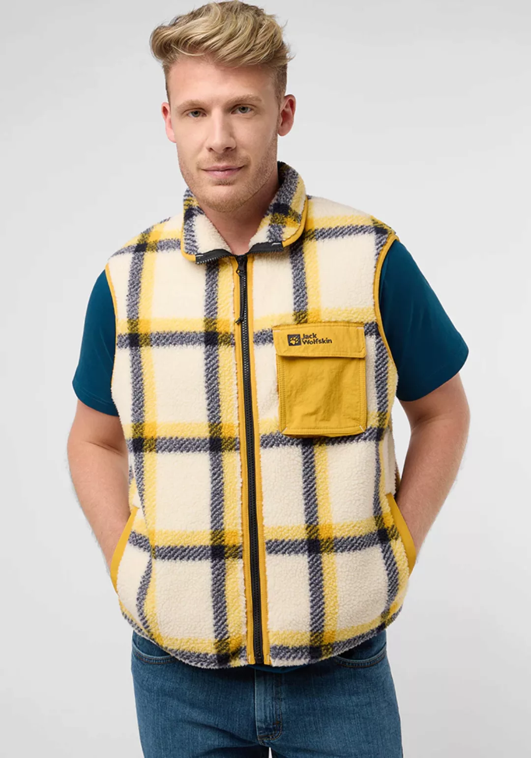 Jack Wolfskin Fleeceweste "FELSLICHT CHECK VEST M" günstig online kaufen