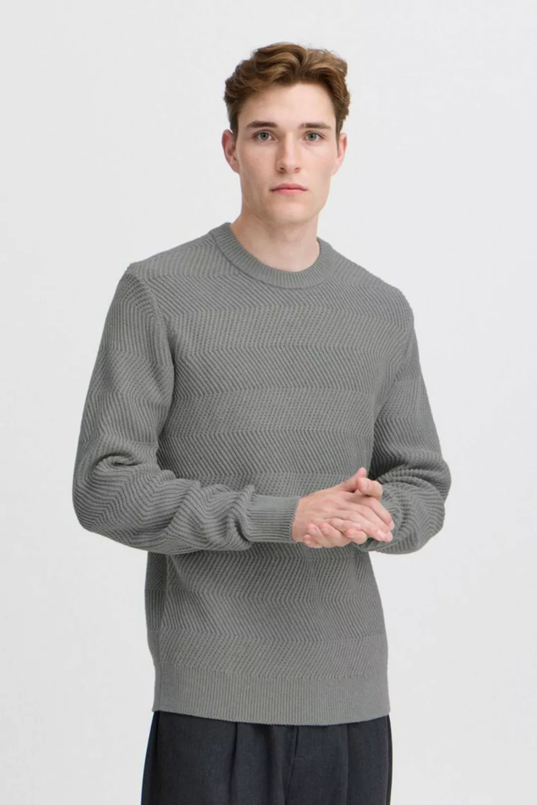 Casual Friday Strickpullover CFKARL structured crew neck knit schicker Stri günstig online kaufen