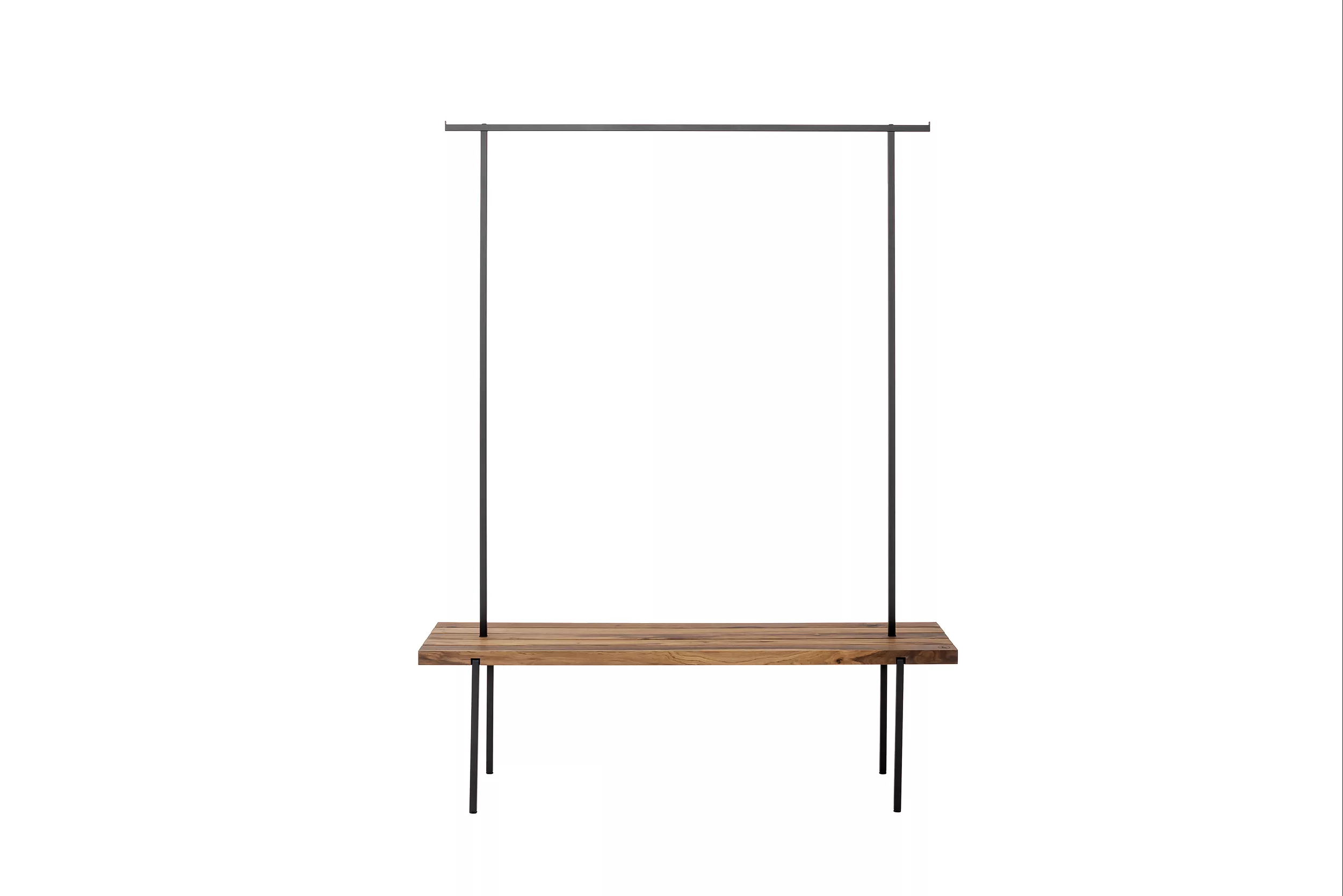 Garderobe Nussbaum 01 L 150 x 40 x 190 schwarz günstig online kaufen