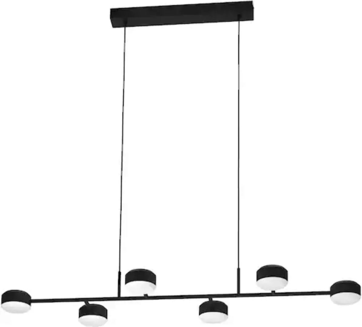 LED-Hängeleuchte Clavellina, schwarz, sechsflammig günstig online kaufen