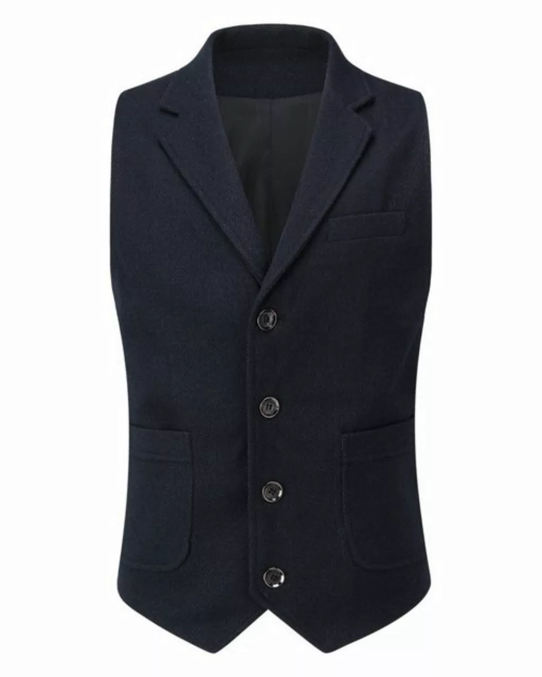 Allthemen Anzugweste Herren Weste mit Reverskragen Anzugweste aus Tweed günstig online kaufen