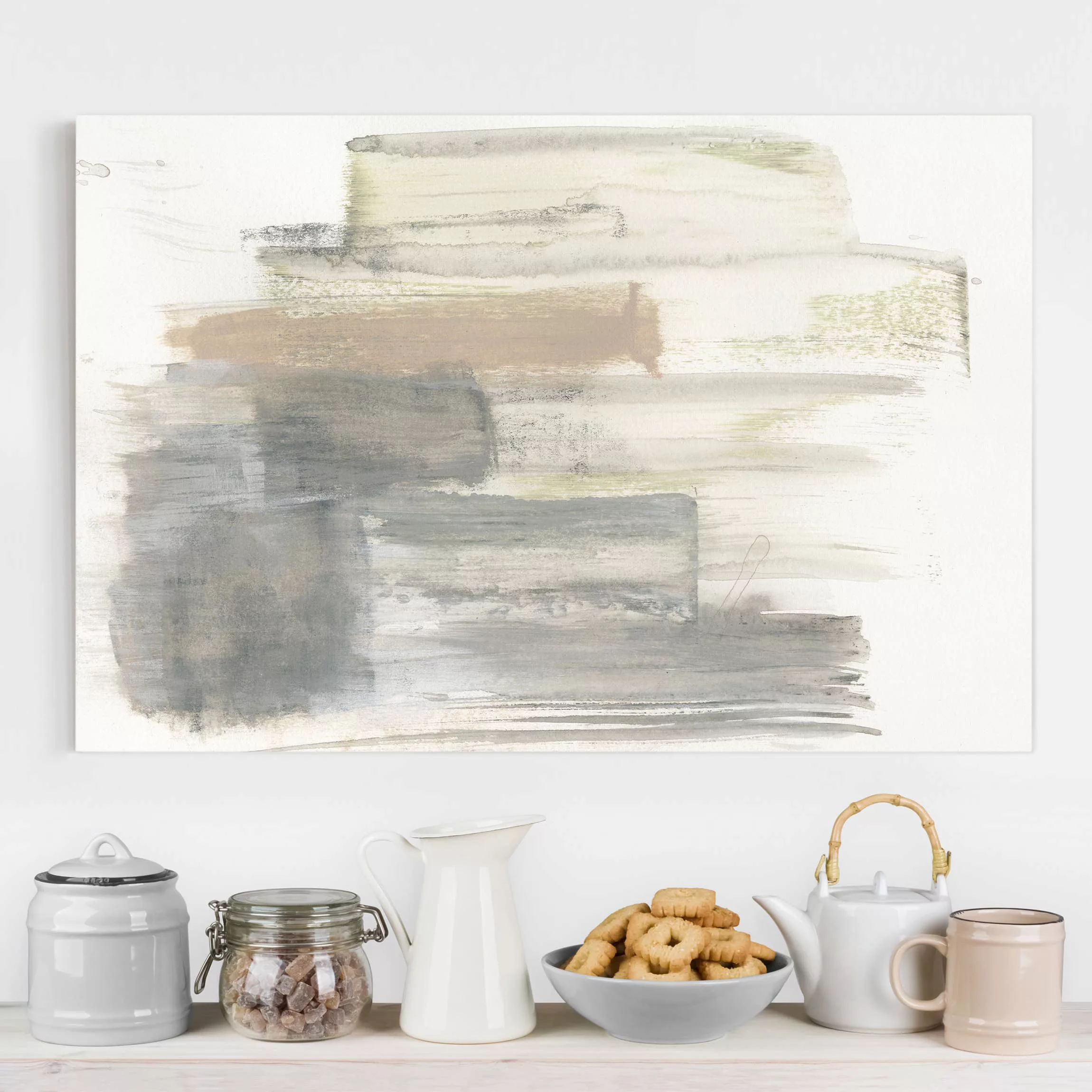 Leinwandbild Abstrakt - Querformat Ein Hauch von Pastell II günstig online kaufen