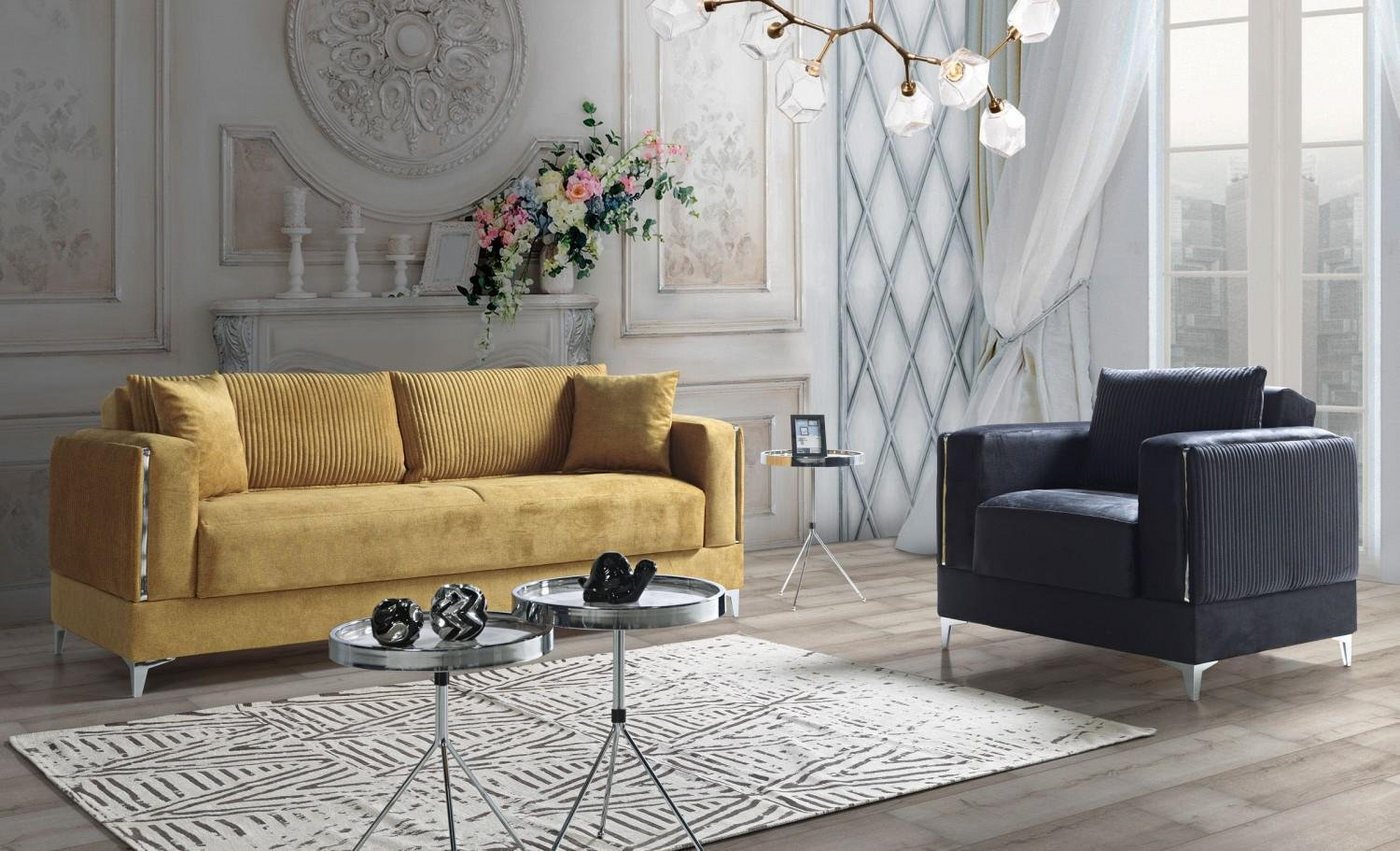 JVmoebel Sofa Sofagarnitur 3+1 Sitzer Modern Relax Sessel Modern Stil 2tlg günstig online kaufen