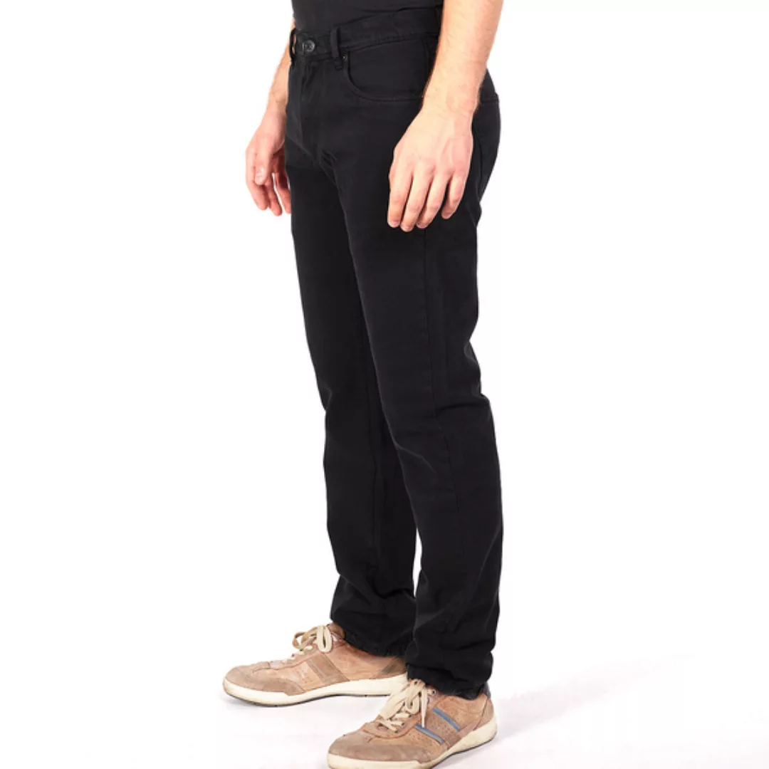 Schwarze Basic Jeans Regular Black Aus 100% Bio-baumwolle Ohne Elastan günstig online kaufen