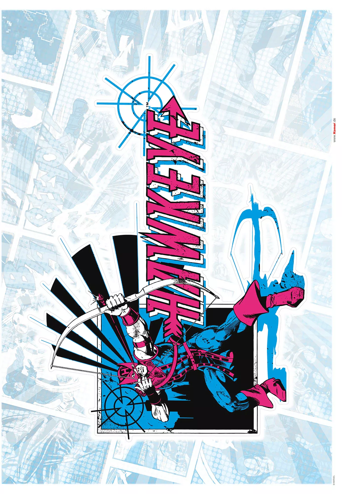 KOMAR Wandtattoo - Hawkeye Comic Classic  - Größe 50 x 70 cm mehrfarbig Gr. günstig online kaufen