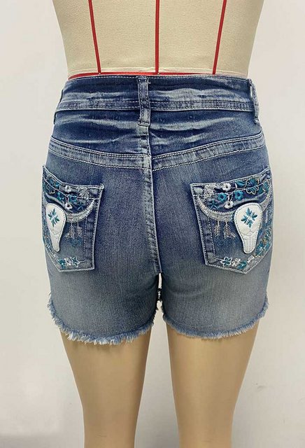 SEGUEN Jeansshorts Vielseitige Raw Edge Denim Shorts Frauen (Sommer Retro-S günstig online kaufen