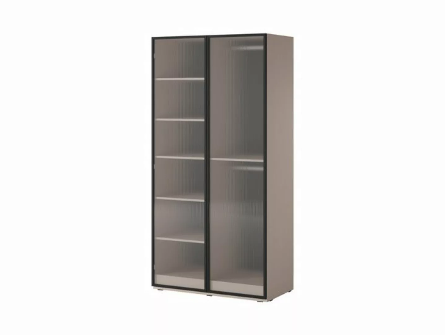 yourhouse24 Kleiderschrank Kleiderschrank Garderobe Riffelglas SANDBOX FLUT günstig online kaufen