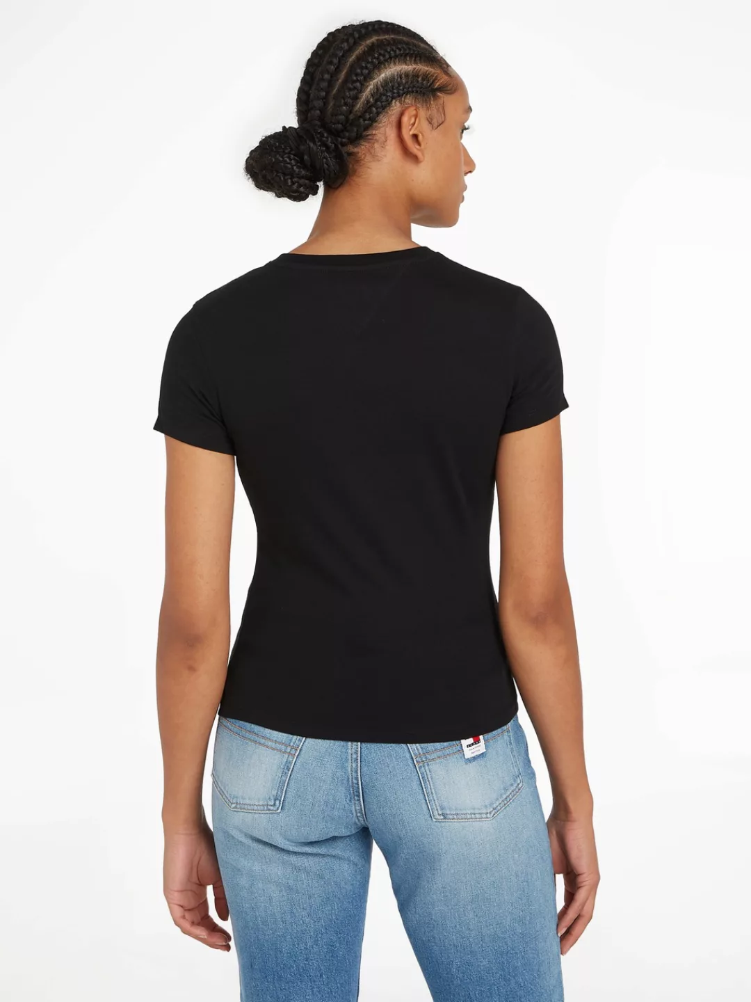 Tommy Jeans Rundhalsshirt TJW SLIM ESSENTIAL LOGO 1 SS EXT mit Tommy Jeans günstig online kaufen