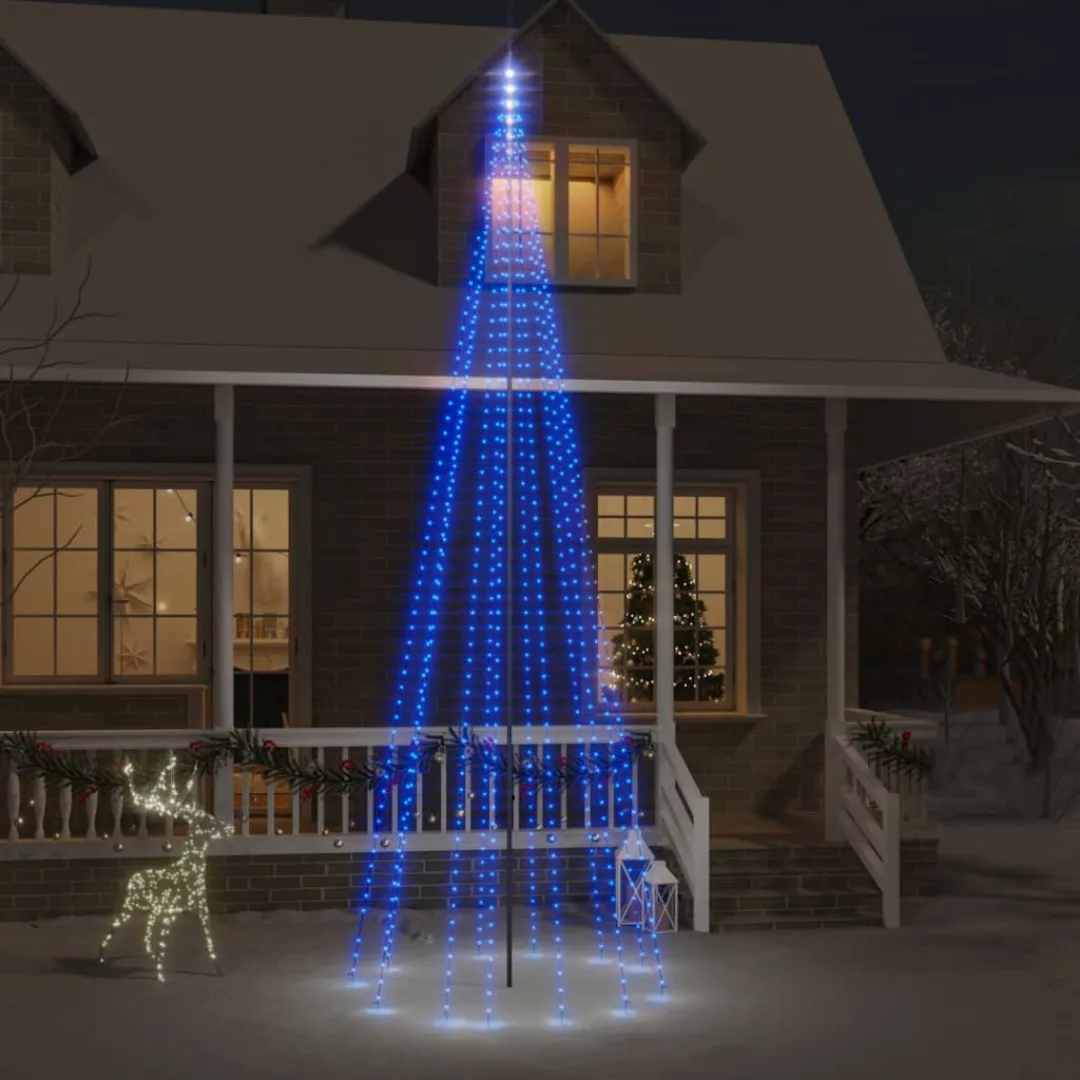 Vidaxl Led-weihnachtsbaum Für Fahnenmast Blau 732 Leds 500 Cm günstig online kaufen