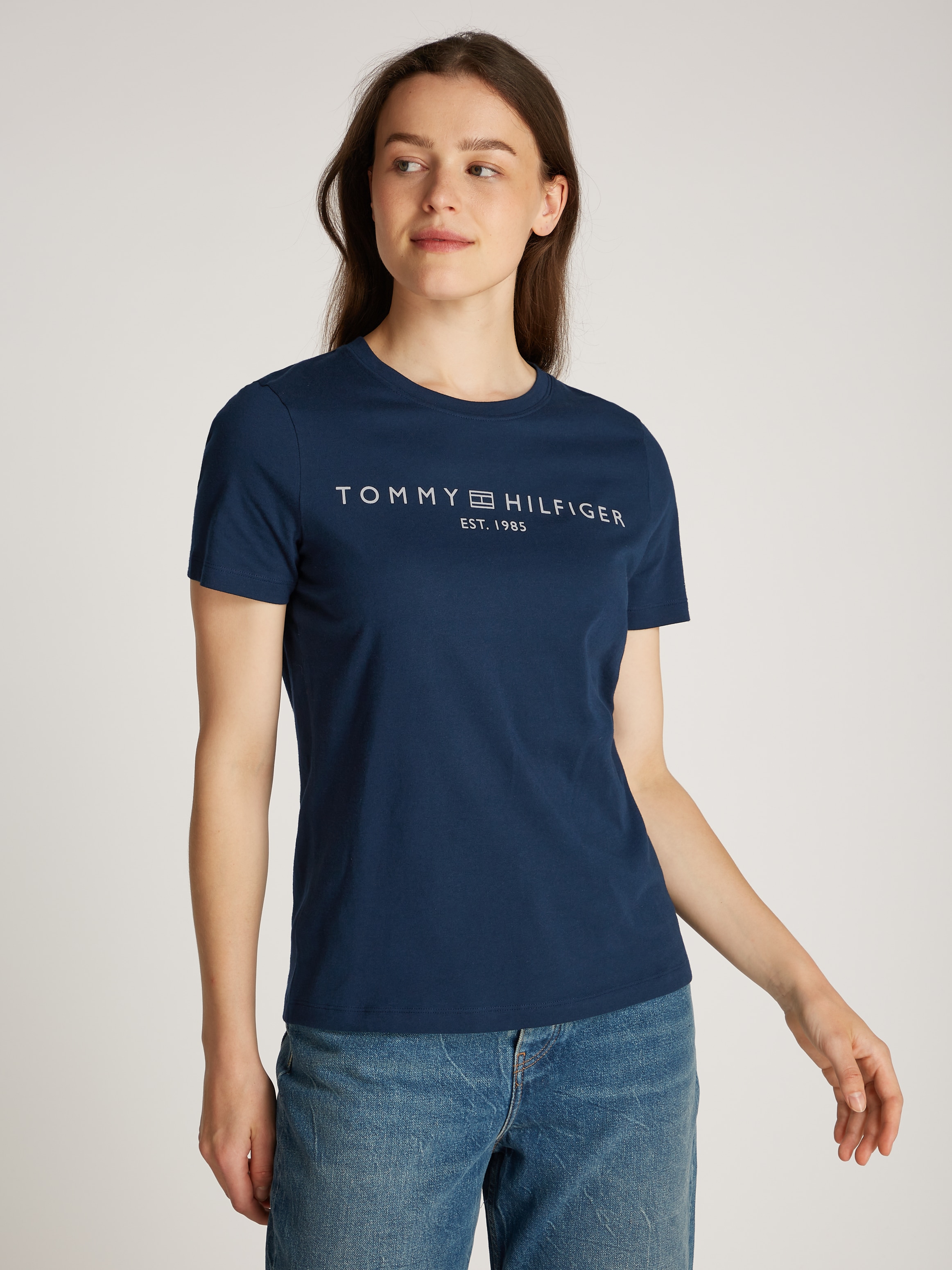 Tommy Hilfiger T-Shirt "REG CORP LOGO C-NK SS", mit Logoschriftzug günstig online kaufen