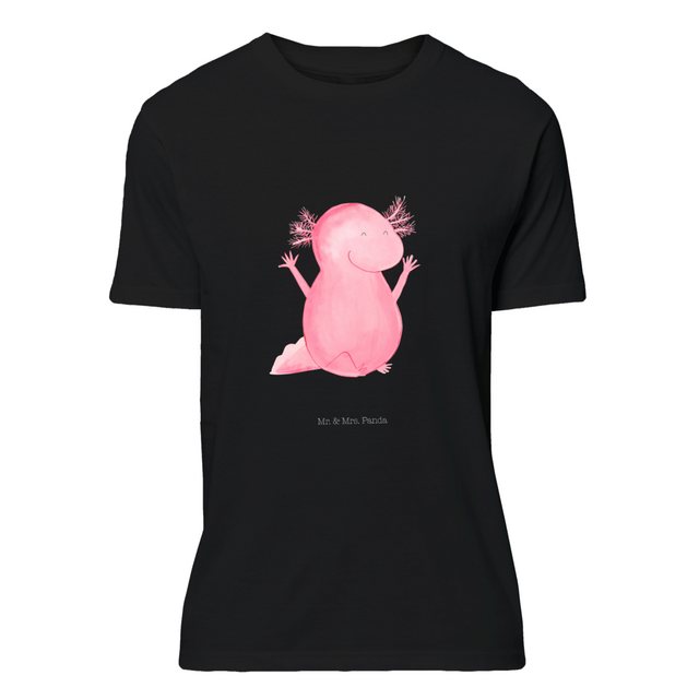 Mr. & Mrs. Panda T-Shirt Axolotl Hurra - Schwarz - Geschenk, Spaß, Molch, L günstig online kaufen