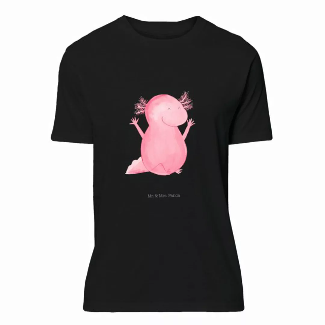 Mr. & Mrs. Panda T-Shirt Axolotl Hurra - Schwarz - Geschenk, Spaß, Molch, L günstig online kaufen