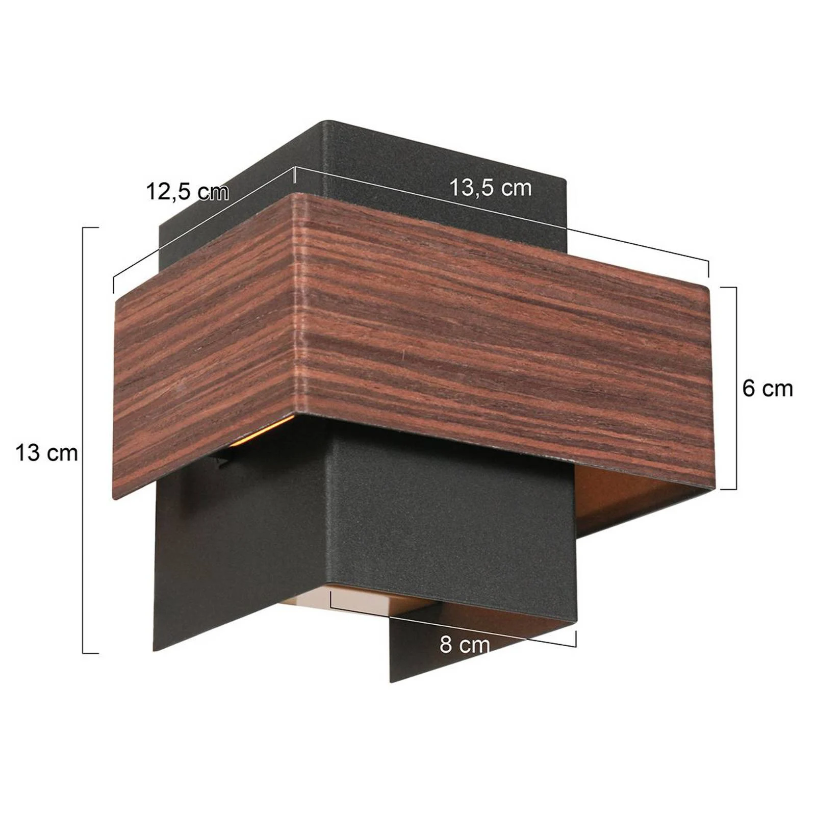 Wandleuchte Muro 3367, Holzoptik, up/down, G9, 2.700 K günstig online kaufen