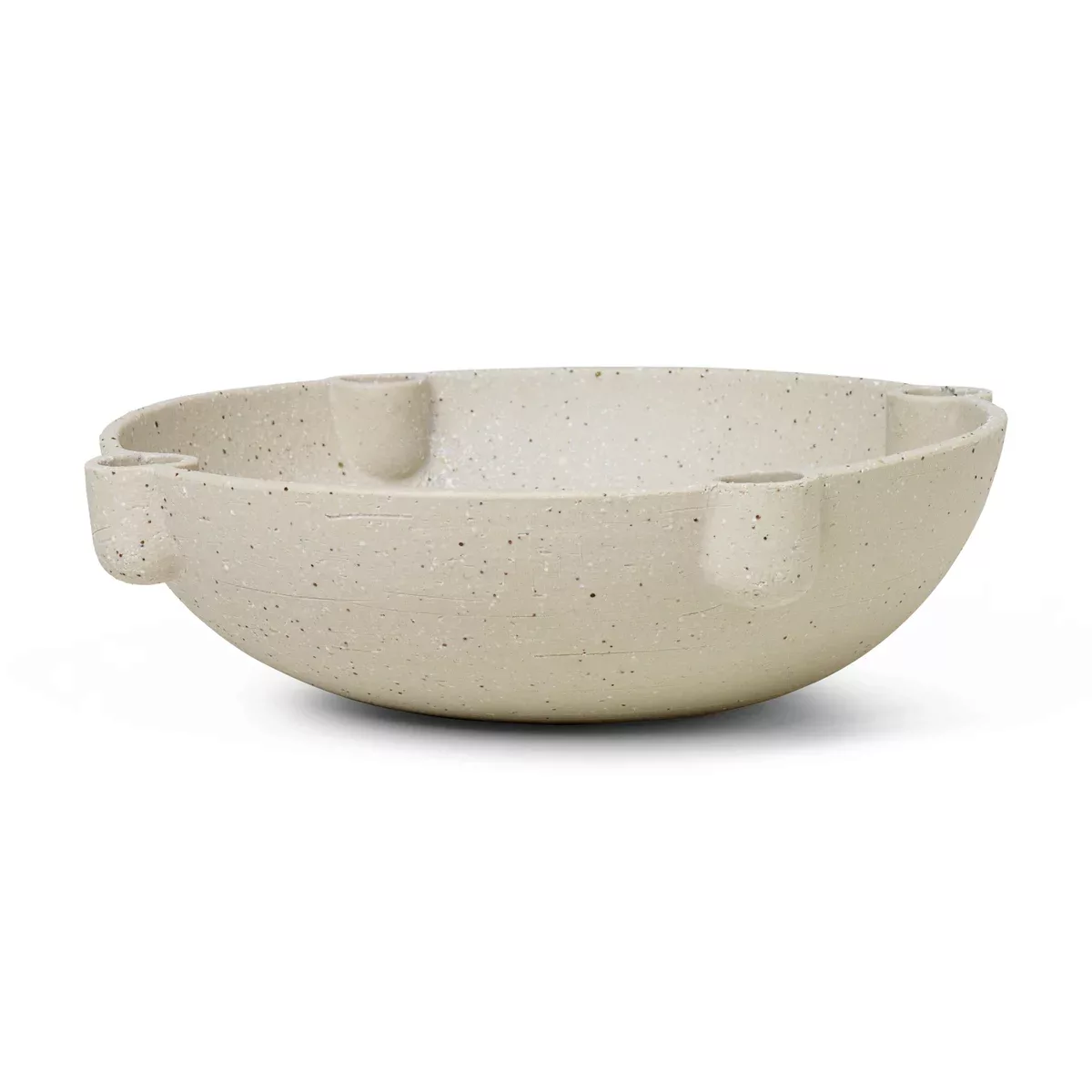 Kerzenleuchter Bowl Large keramik beige / Ø 27 cm - Keramik - Ferm Living - günstig online kaufen