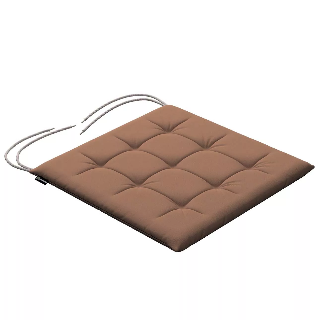 Stuhlkissen Ulrich mit Bindeschnur, mocca, 40 x 40 x 3,5 cm, Cotton Panama günstig online kaufen