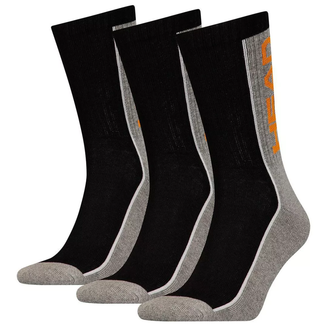 Head Stripe Crew Socken 3 Paare EU 35-38 Grey / Black günstig online kaufen