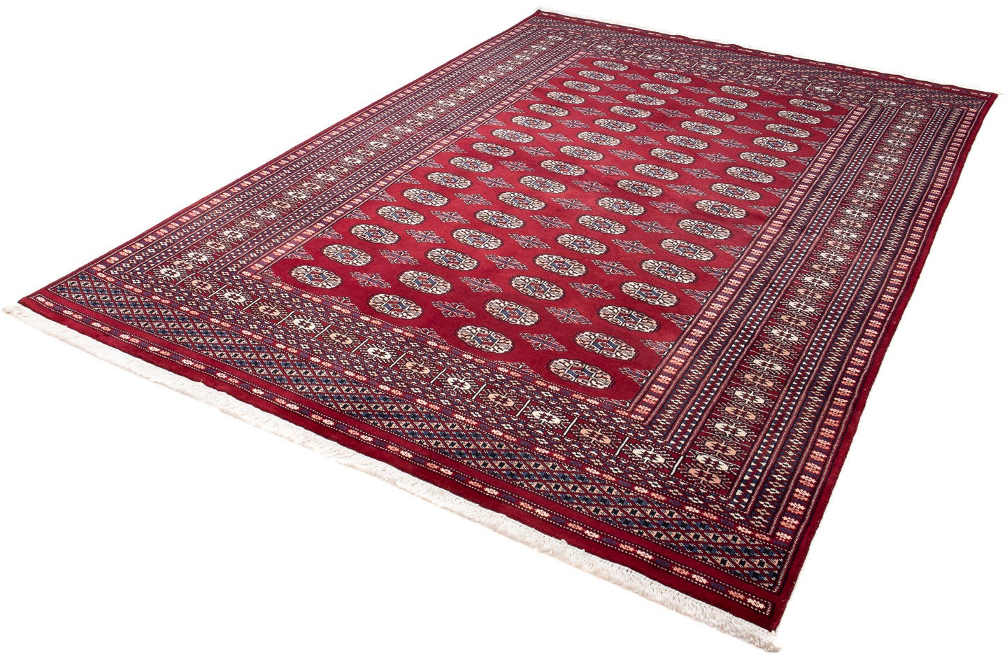morgenland Orientteppich »Afghan - Buchara - 240 x 170 cm - dunkelrot«, rec günstig online kaufen