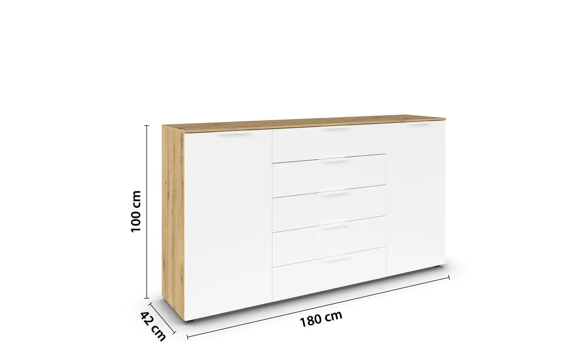 Sideboard ¦ holzfarben ¦ Maße (cm): B: 180 H: 100 Kommoden & Sideboards > S günstig online kaufen