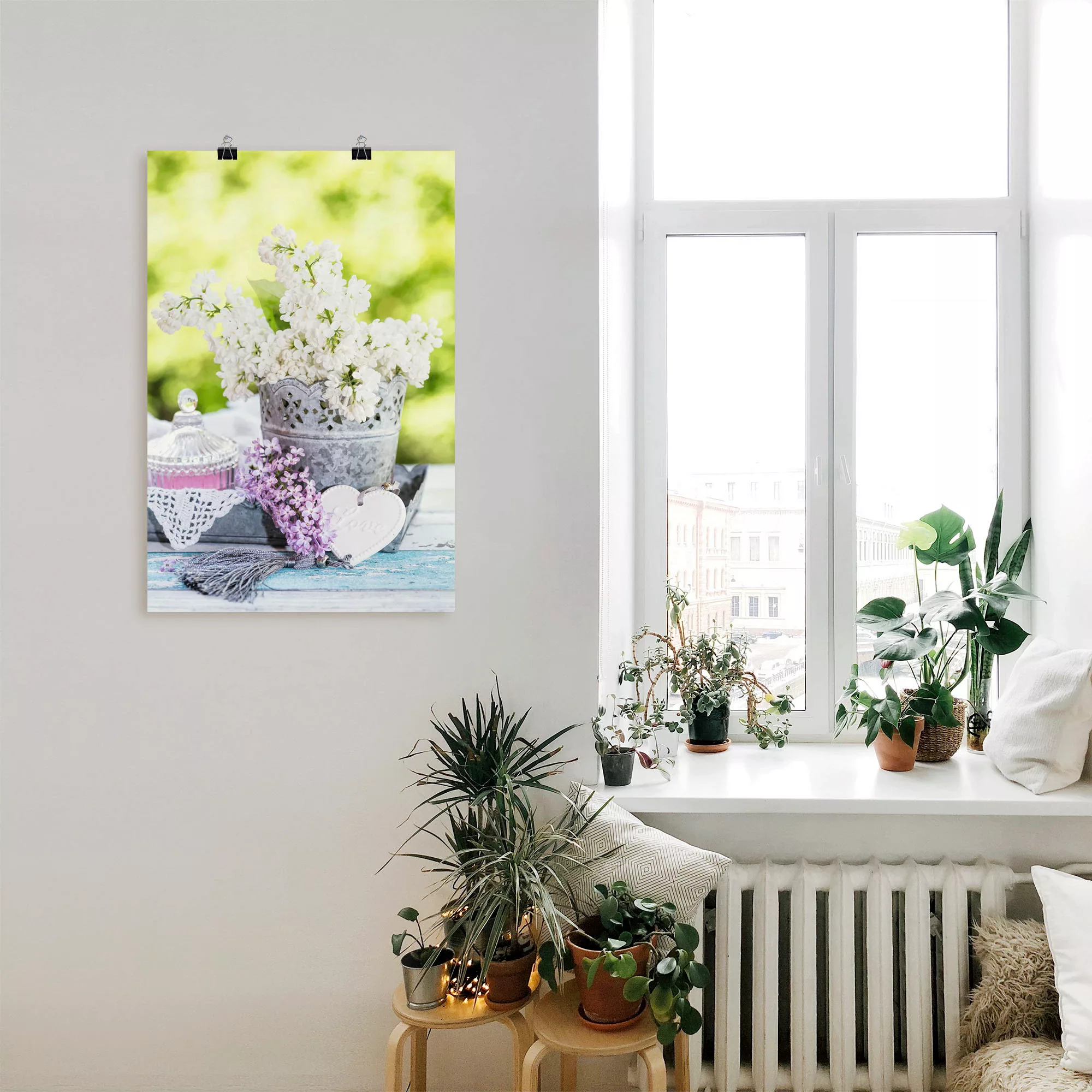 Artland Wandbild »Flieder und Shabby Chic Stillleben I«, Blumen, (1 St.), a günstig online kaufen