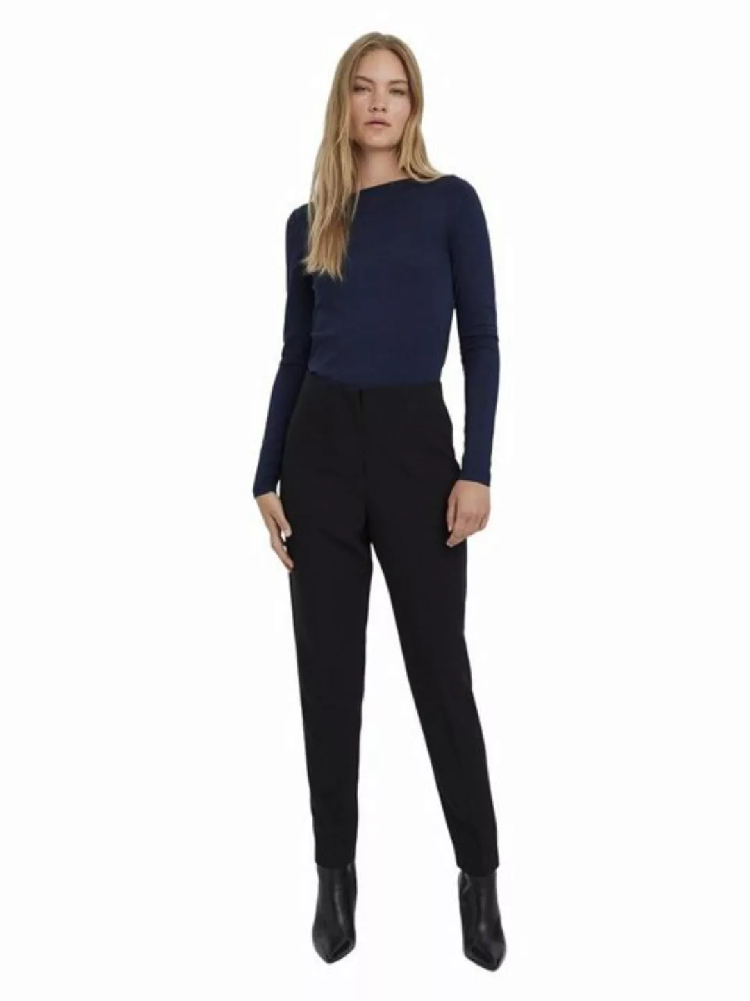 Vero Moda Damen Tapered Hose VMSANDY XS S M L XL Schwarz Braun Stretch günstig online kaufen