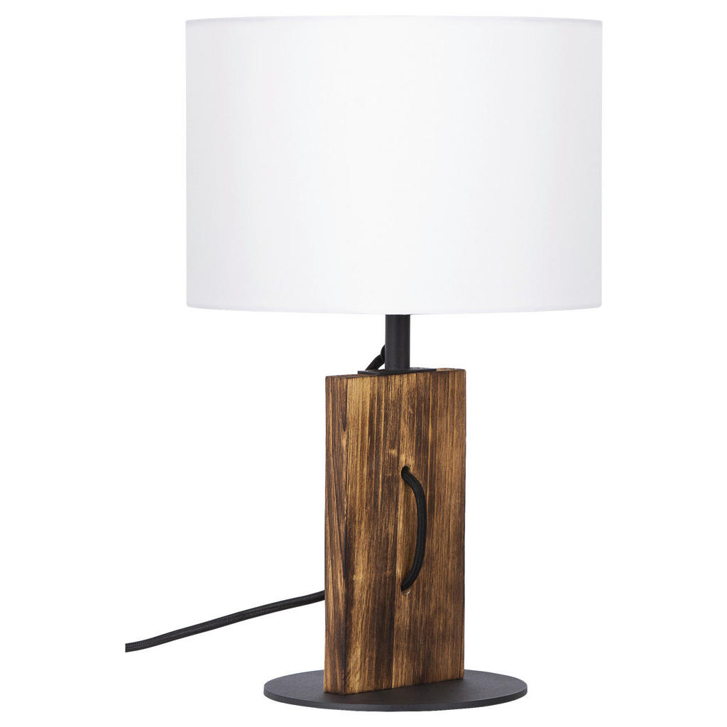 Nowa Tischleuchte 51060146 braun Holz H: ca. 40,2 cm E27 1 Brennstellen günstig online kaufen