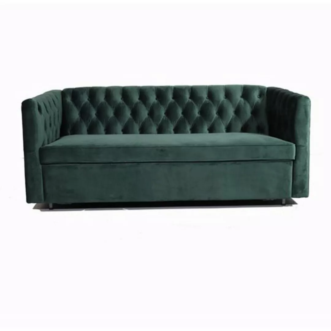 JVmoebel Sofa Grünes American Style Chesterfield Sofa Couch Leder Polster, günstig online kaufen