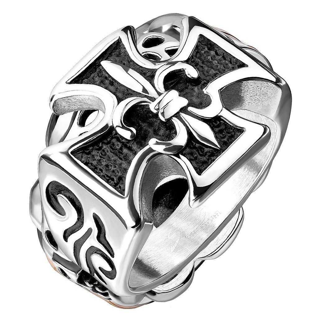 Taffstyle Fingerring Biker Rocker Ring Kreuz günstig online kaufen