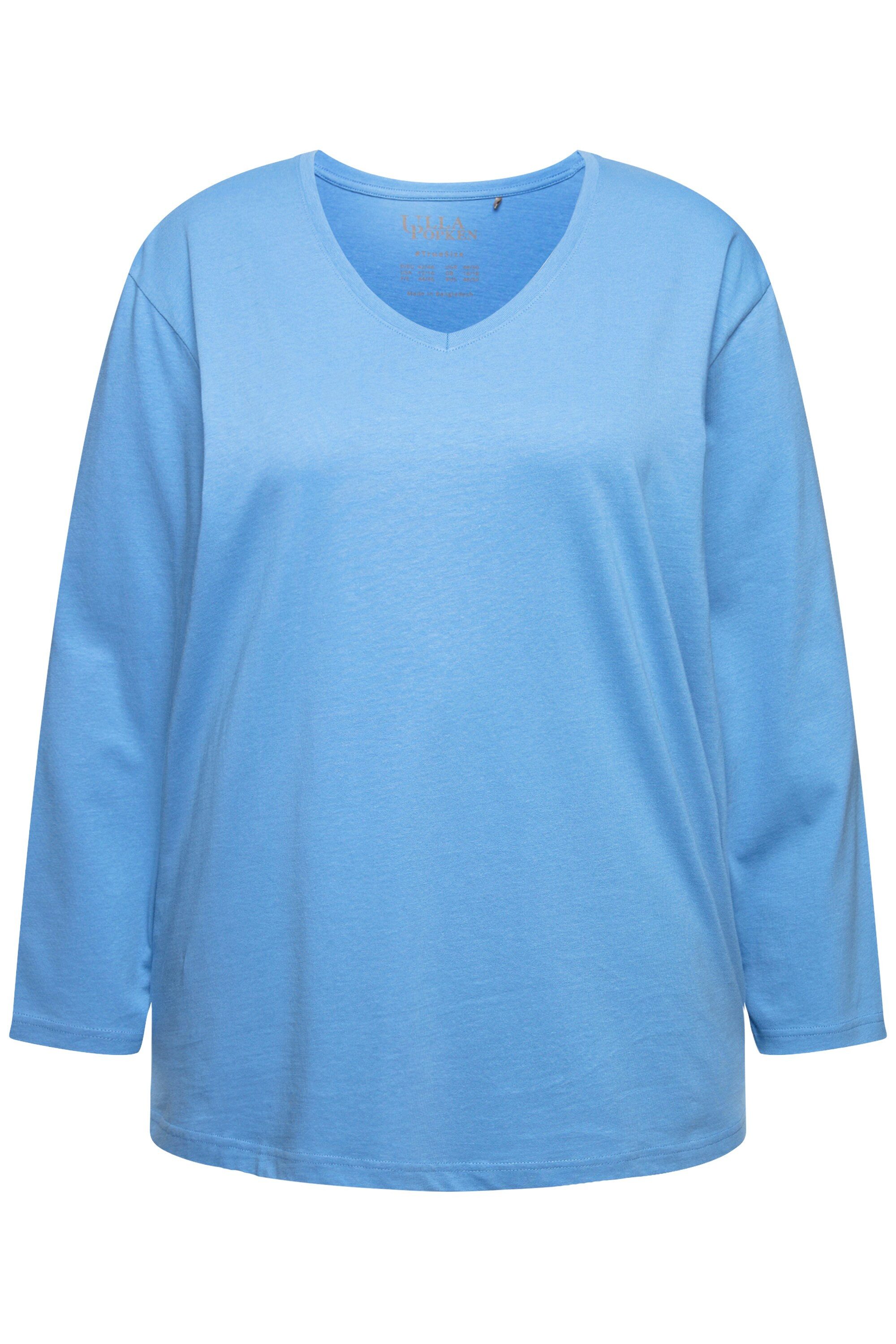 Ulla Popken T-Shirt Shirt V-Ausschnitt Relaxed günstig online kaufen