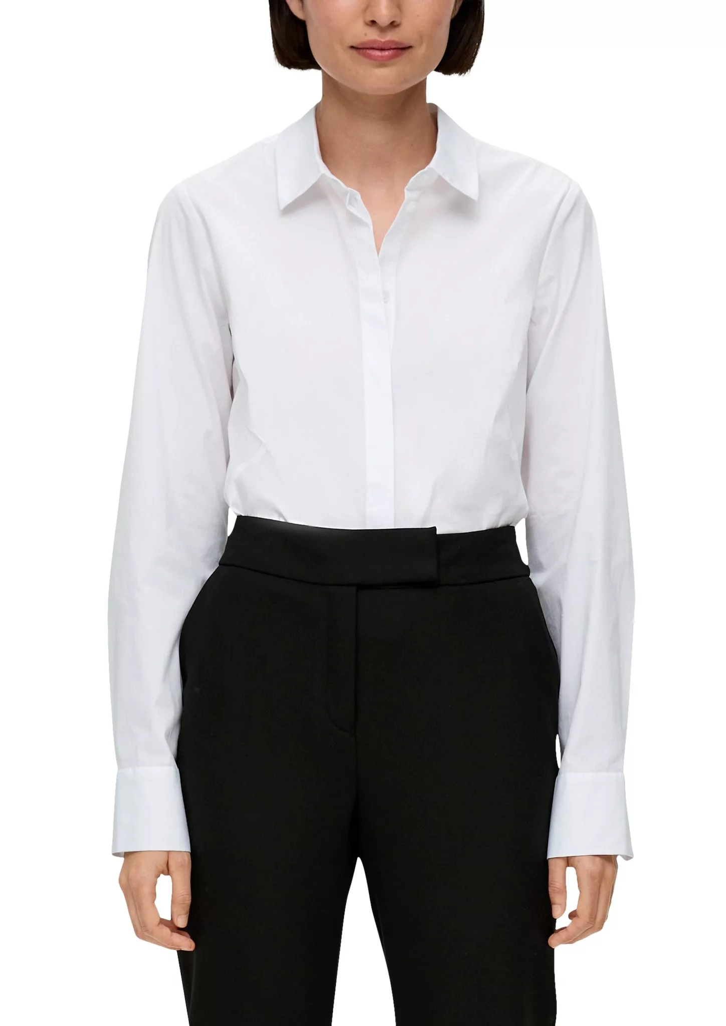 s.Oliver BLACK LABEL Shirtbluse mit eingelegter Falte vorne günstig online kaufen