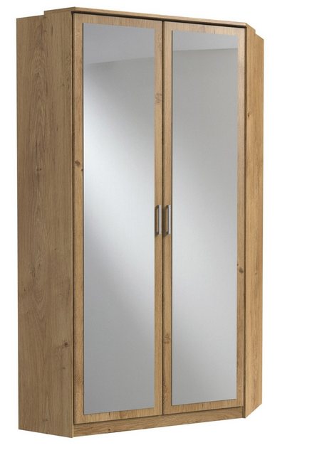 freiraum Eckkleiderschrank Click Plankeneiche / Spiegel - 95x198x95 (BxHxT) günstig online kaufen