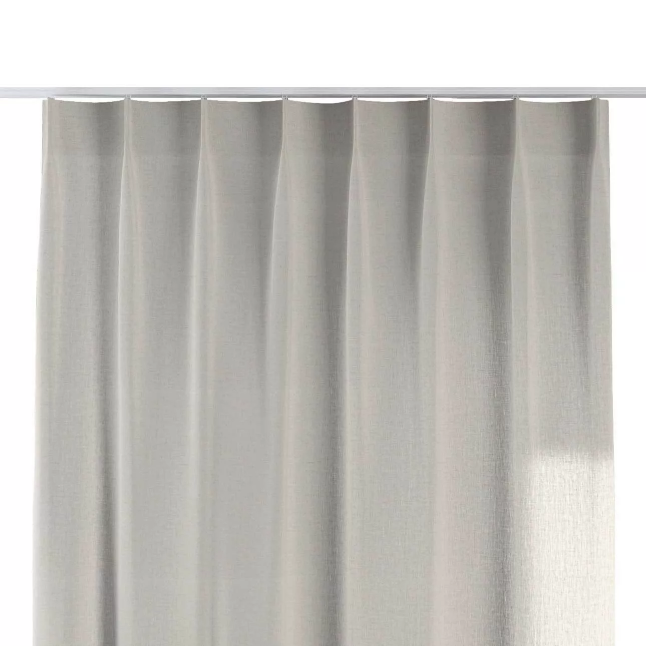 Vorhang mit flämischen 1-er Falten, grau-beige, Leinen (159-15) günstig online kaufen