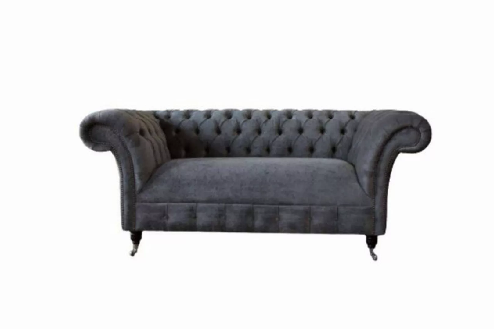 JVmoebel Sofa Chesterfield Couch Sofa 2 Sitzer Polster Stoff Design Luxus S günstig online kaufen