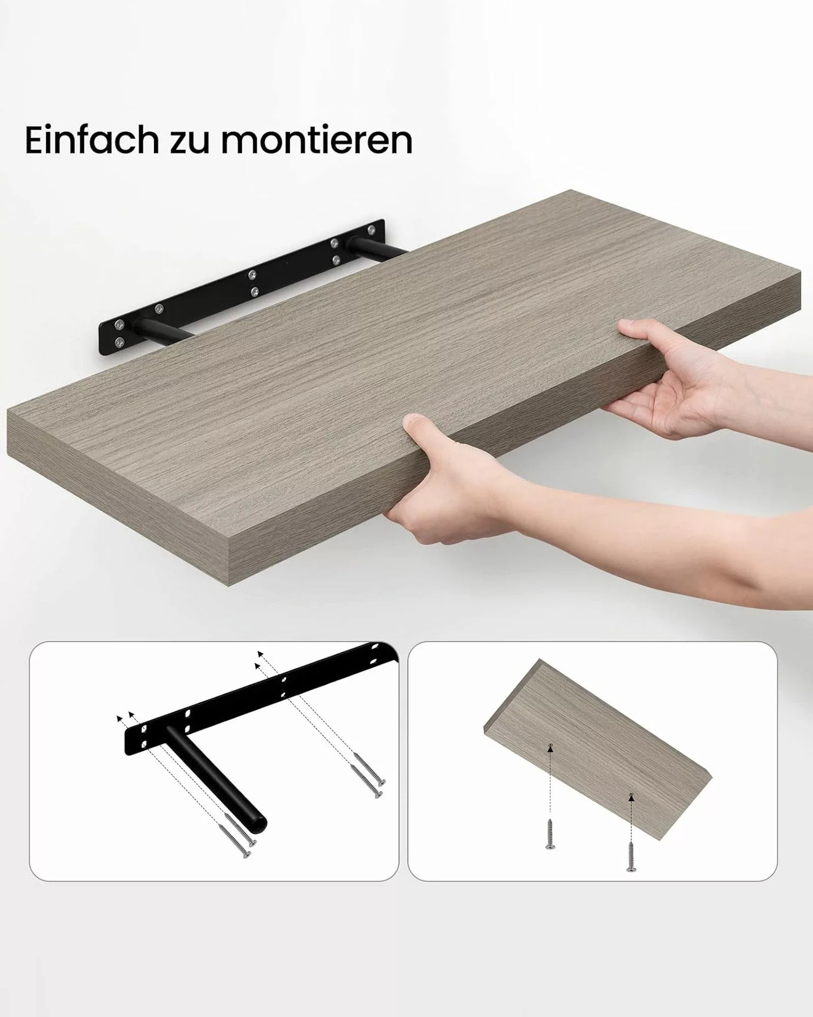 Woltu Wandboard, 1-tlg., Wandregal Holz Schweberegal günstig online kaufen
