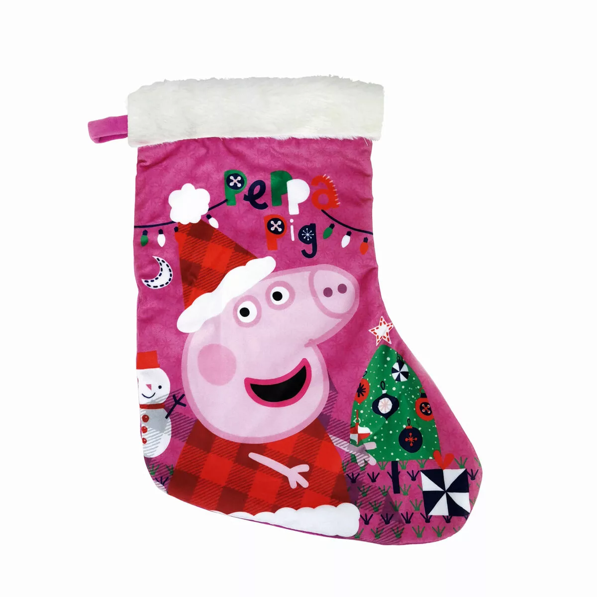 Weihnachtsstrumpf Peppa Pig Cosy Corner 42 Cm Polyester günstig online kaufen
