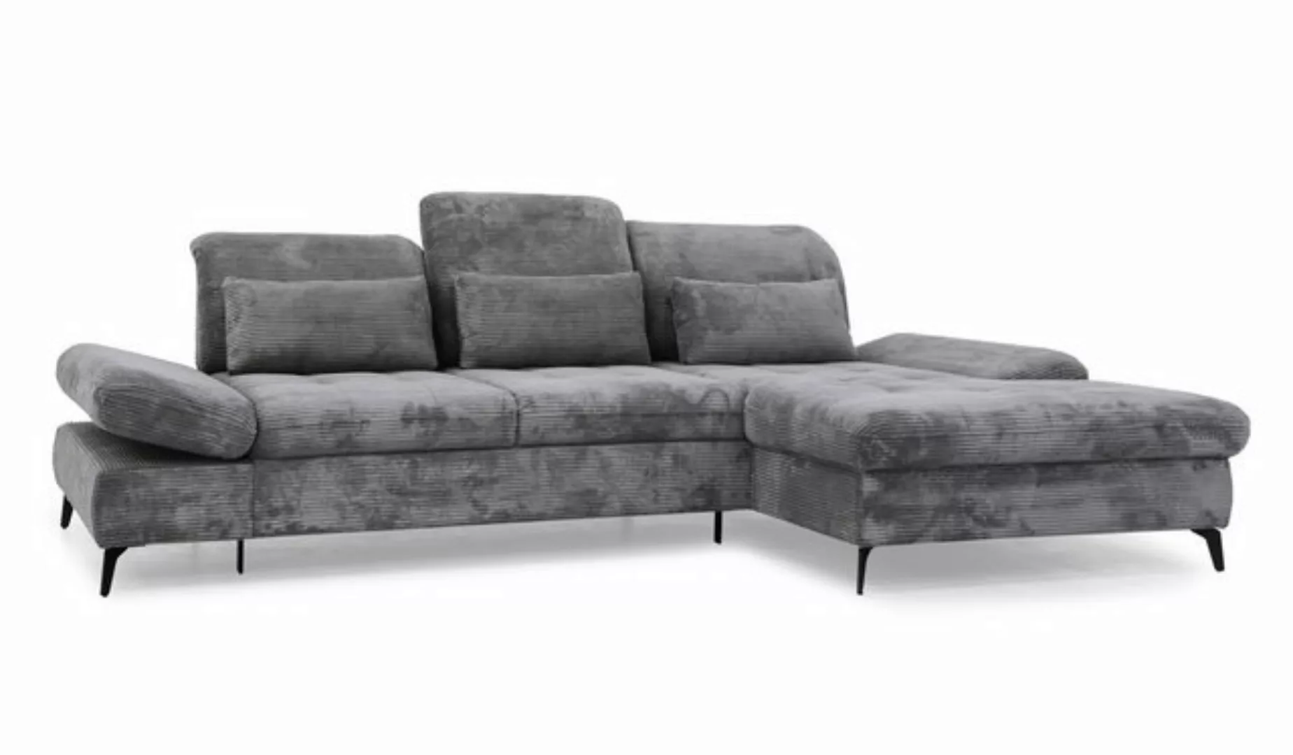 Hygger Möbelhaus Ecksofa Nola L-Form 300 x 170 cm, Sitztiefenverstellung, K günstig online kaufen