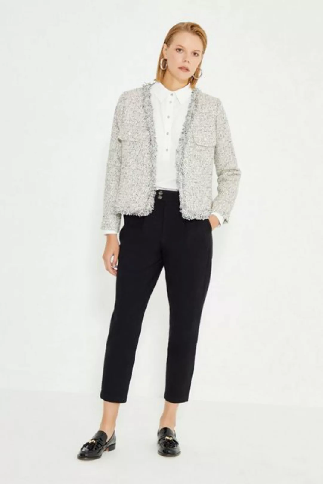 Just Like You  Jacken Tassel-Detail Tweed Jacket günstig online kaufen