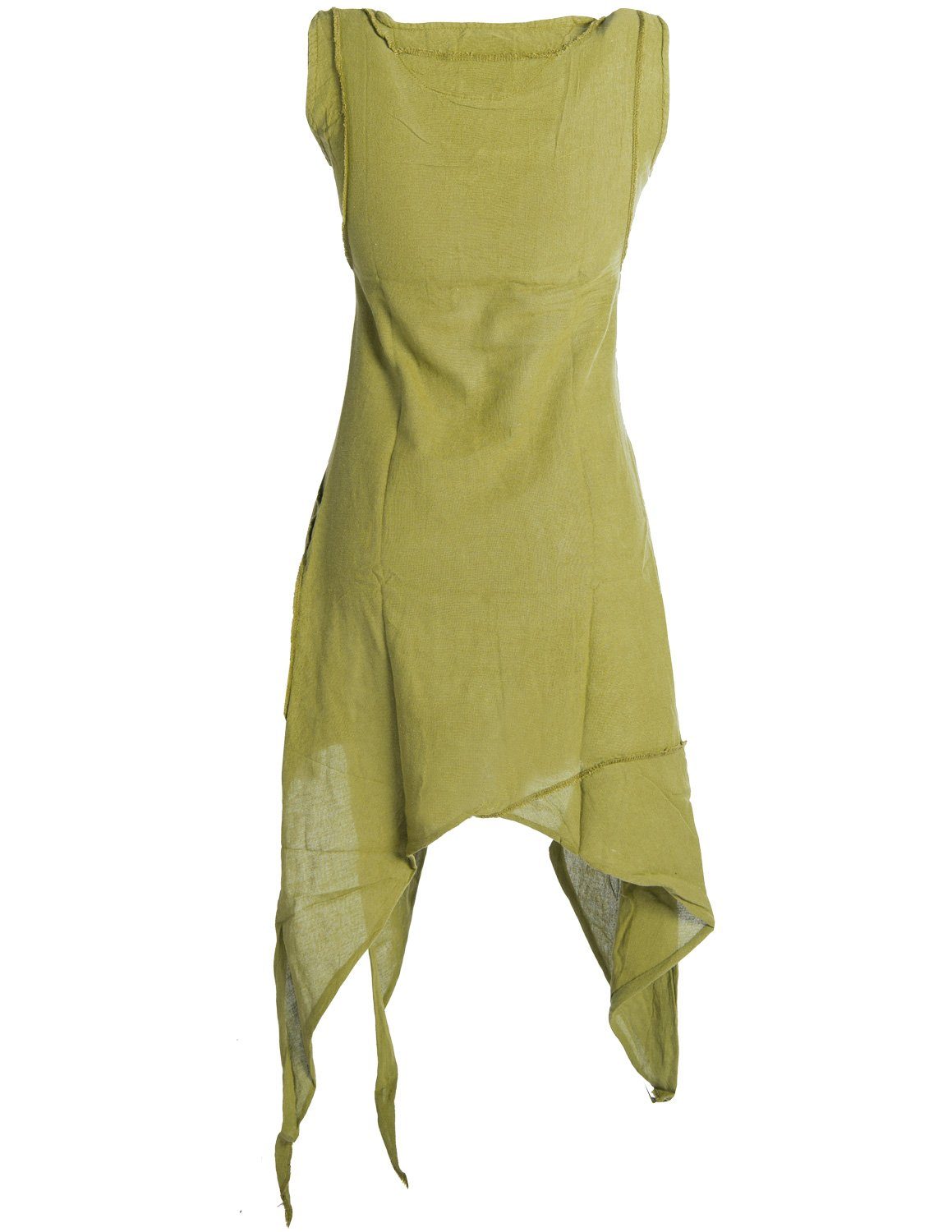 Vishes Zipfelkleid Asymmetrisches armloses Lagenlook Zipfelkleid günstig online kaufen