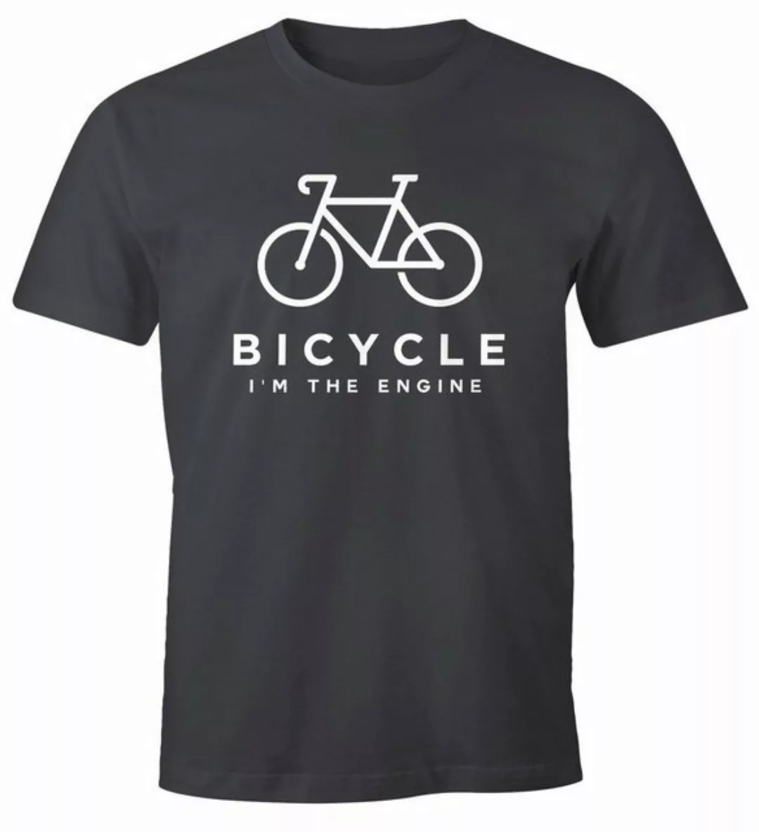 MoonWorks Print-Shirt Herren T-Shirt Fahrrad Sprüche Bicycle I'm the Engine günstig online kaufen