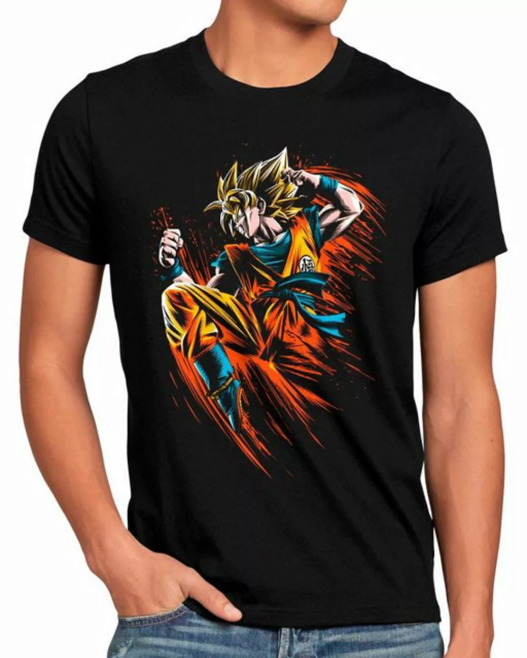 style3 Print-Shirt Herren T-Shirt Super Sayajin Attack super dragonball z g günstig online kaufen