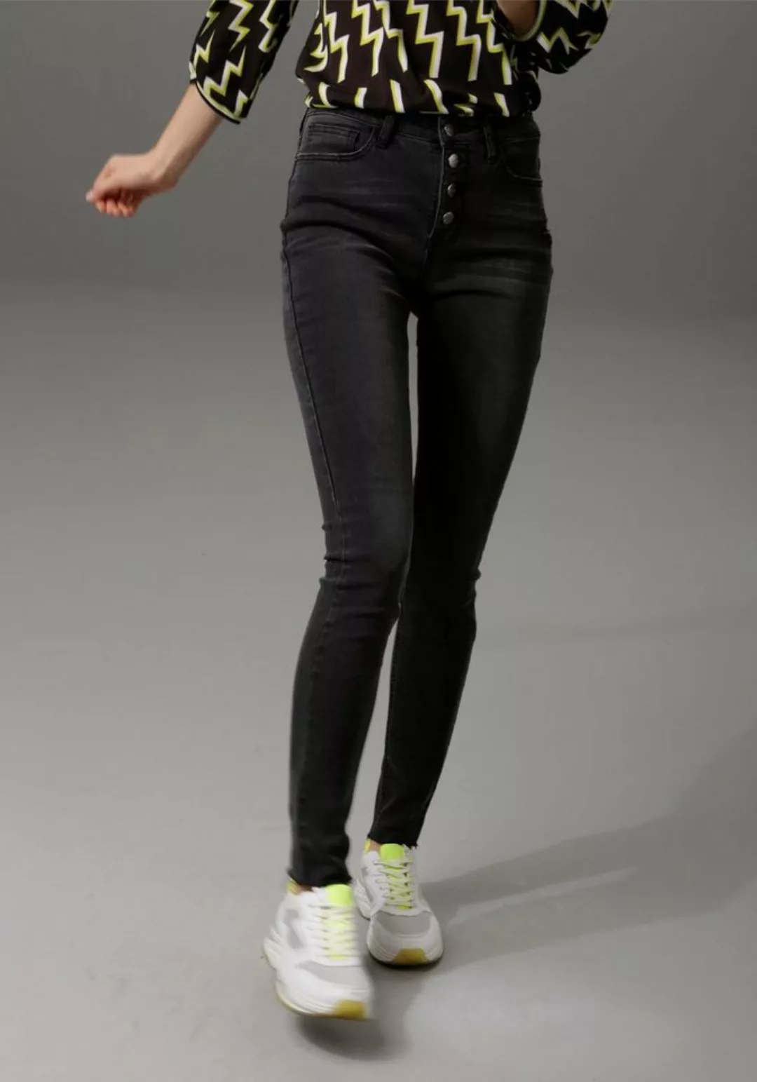 Aniston CASUAL Skinny-fit-Jeans regular waist günstig online kaufen