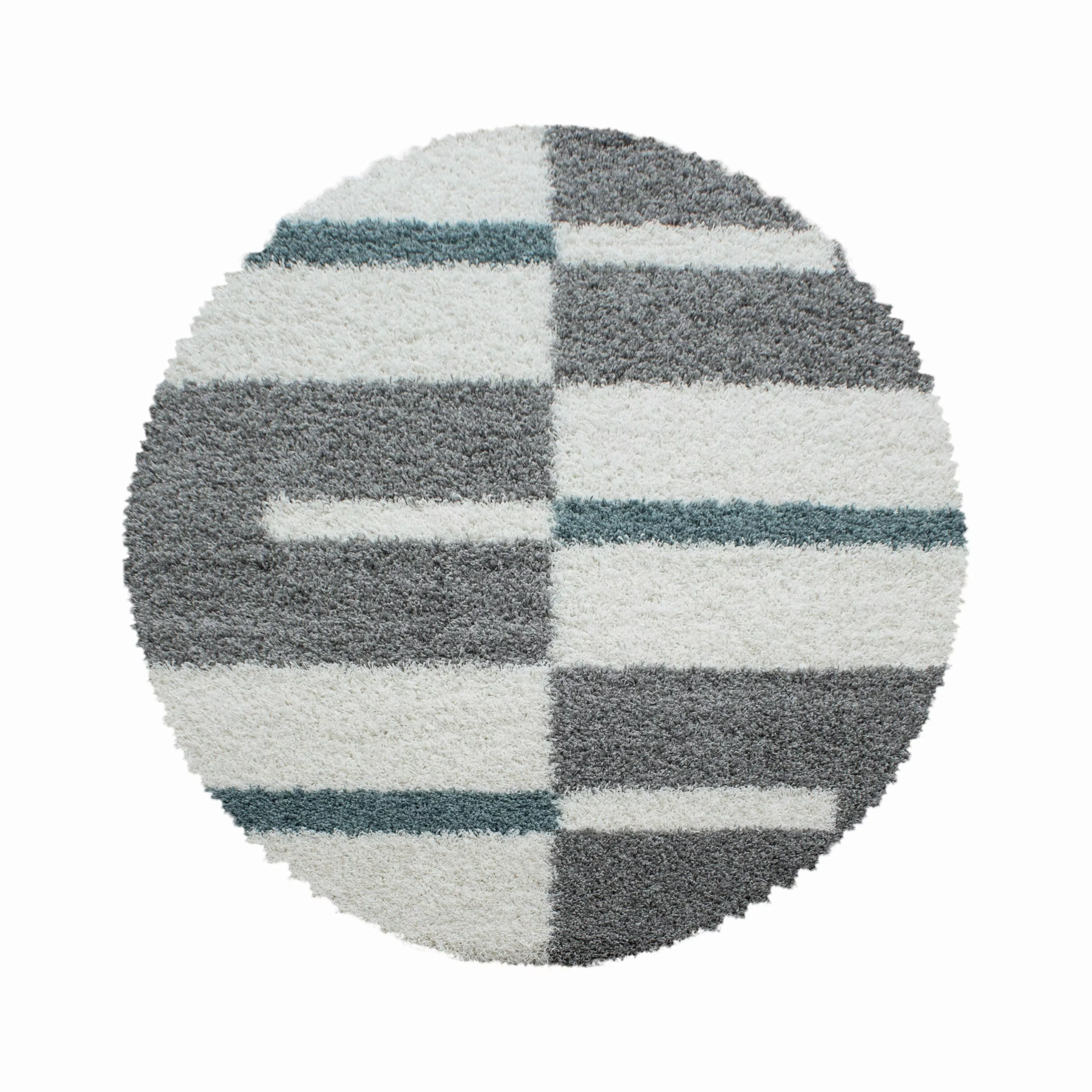 Carpettex Hochflor-Teppich Kariert Design, Rund, Höhe: günstig online kaufen